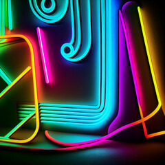 Colorful neon background. Created by AI tool.