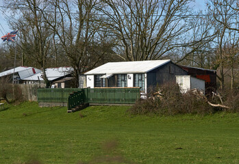 Small wooden shack in the countryside