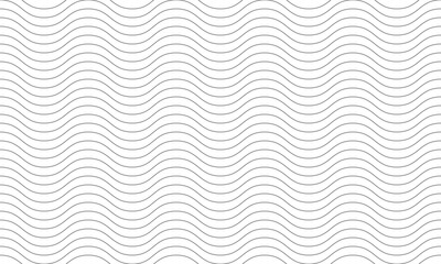 Grey curvy line seamless pattern. Waves Pattern. Vector Background.