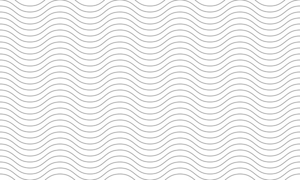 Grey Curvy Line Seamless Pattern. Waves Pattern. Vector Background.