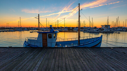 Fototapeta na wymiar Helsingborg North Harbour Fishing Boat