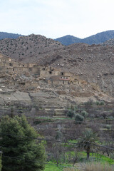 Fototapeta na wymiar Old Chaoui villages from Theniet El Abed, Batna, Algeria