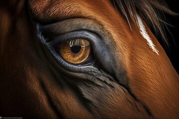 Close-up of Horse's Eye | AI Generated