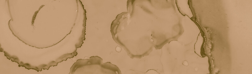 Abstract Coffee Splash. Liquid Brown Pattern.