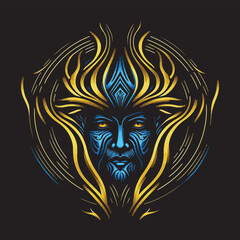 Crown of King Mascot Logo Design Illustration For Esport