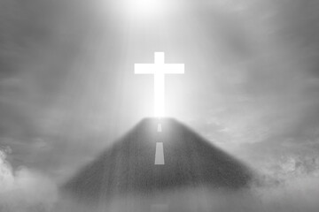 Christian Cross on the street