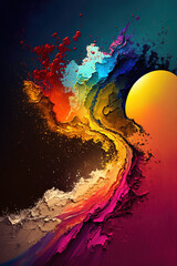 Abstract painting color texture.