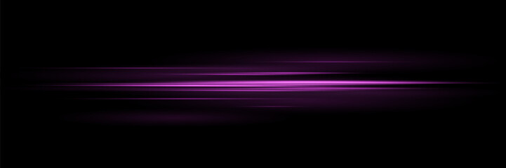 A set of horizontal highlights. Laser beams, horizontal light beams. Set of glowing transparent vector light effects, explosion, glitter, spark, sun flare.