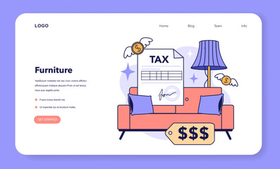 Family budgeting web banner or landing page. Personal currency balance