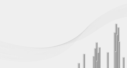 Abstract light white background with volumetric cylindrical structures. Backgrounds for postcards and banners, for business and posters, websites and covers, vector illustration for graphic design