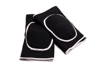 Sports protective knee pads for volleyball or gymnastics isolated on a white
