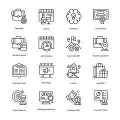 Career and business vector outline Icon Design illustration. Career and business  Symbol on White background EPS 10 File set 3
