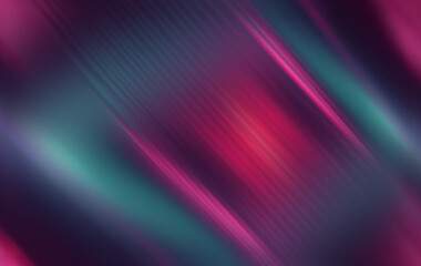 Fototapeta premium Dark fractal, abstract background. Bright neon lines, waves. Blurred laser shapes