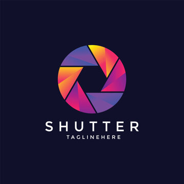 Colorful Shutter Gradient creative Logo Design