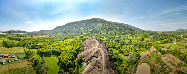 Mother Elephant Stone in Chu Yang Sin mountain range, Dak Lak province, Vietnam-A giant rock shaped...