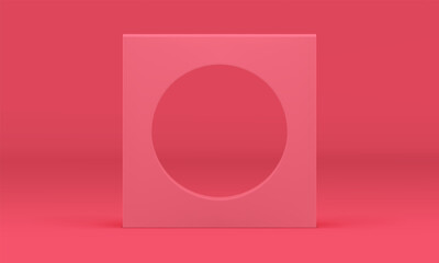 3d wall block regular squared geometric decor element vertical foundation realistic vector