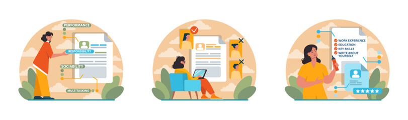 Fototapeta premium How to write a good CV instruction set. Process of writing a successful