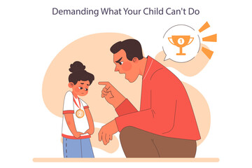 Demanding what your child can't do. Verbal and emotional abuse