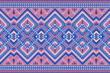 Seamless geometric ethnic asian oriental and tradition pattern design for texture and background. Silk and fabric pattern decoration for carpet, clothing, wrapping and wallpaper