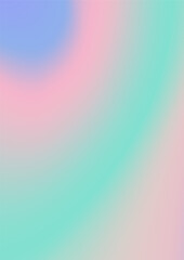 Abstract soft vector holographic foilvgradient background for web, packaging, poster, billboard, advertisement, cover, brochure, wallpaper Pastel smooth multicolor texture. Pink, purple, blue colors