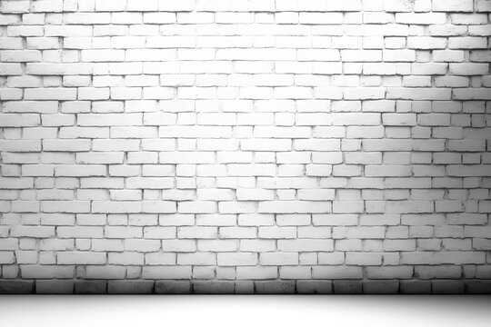 White brick wall illustration. Generative AI