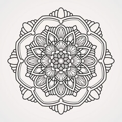 hexagonal mandala blend of flowers with ornaments. suitable for henna, tattoos, photos, coloring books. islam, hindu,Buddha, india, pakistan, chinese, arab