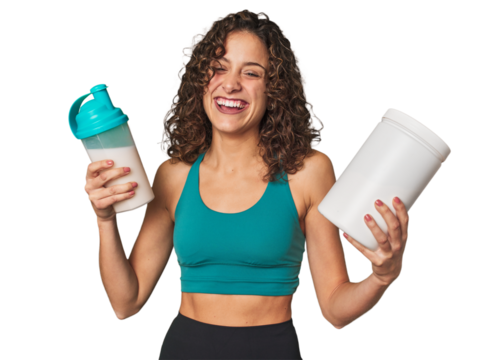 Healthy habits pay off! This athletic woman knows the value of a nutritious diet and supplements for peak performance.