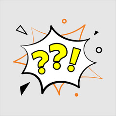 Question and exclamation mark with comic pop art design illustration editable vector eps10