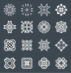 Set of Sacred geometry elements. Alchemy, religion, philosophy, hipster elements. Geometric shapes.