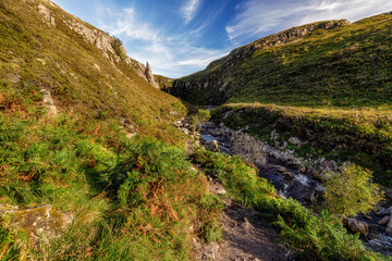 Cascades near Wailing Widow Falls, Assynt, Scotland