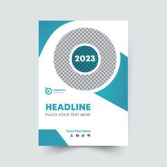 Obraz premium Annual report brochure flyer design template vector, Leaflet, presentation book cover templates, layout in A4 size