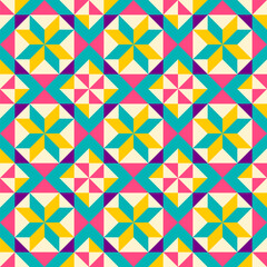 Abstract geometric pattern inspired by duvet quilting