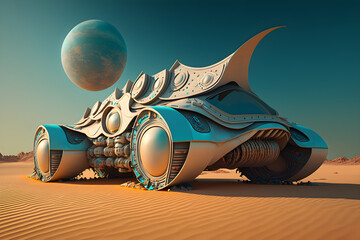 Revolutionary 3D car design for a new era of driving. Generative AI.