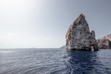 Fototapeta na wymiar Rock formation off the coast of Italy