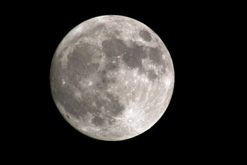 Full moon, close up, dark background