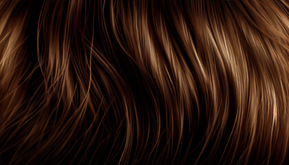 closeup of woman brown hair texture background. generative ai