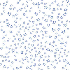 Seamless pattern of hand drawn stars sketch stock illustration