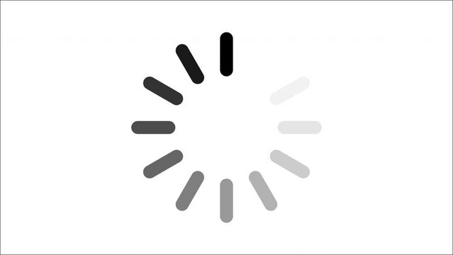 Animated circular loading mark with white background and no background.