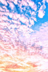 	幻想的な夕焼け｜マジックアワー（縦）