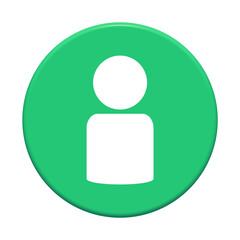 Button grün rund: Icon Person, Konto oder Account