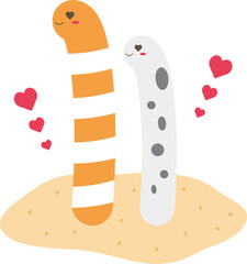 ゆるかわなチンアナゴ　ハート