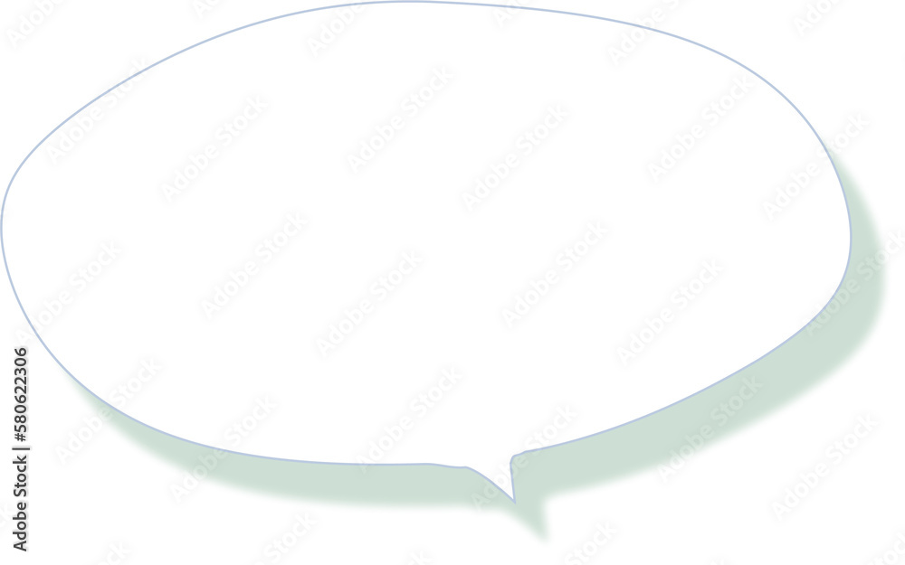 Wall mural dialog message bubble with shadow effect