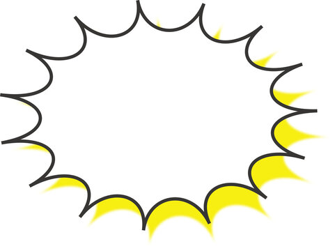 Comic surprise explosion shape, can be used for titles, highlights or step markers