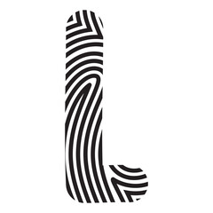 Handwritten Letter L Aesthetic Word Alphabet Fingerprint Cute Abstract