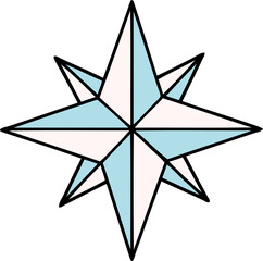 traditional tattoo of a star