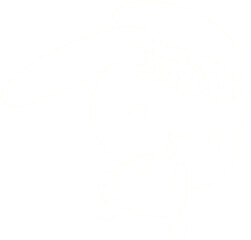 Happy Rabbit Chalk Drawing