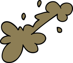 cartoon doodle mud splat