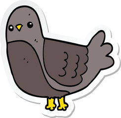 sticker of a cartoon bird