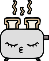 cute cartoon of a toaster