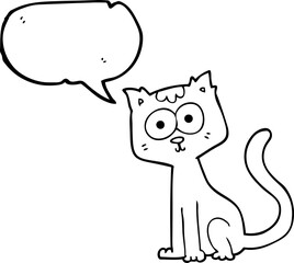 speech bubble cartoon cat